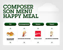 Composer Son Menu Happy Meal Mcdonald S France