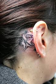 I don't believe its placement is relevant. Behind Ear Name Tattoo Ideas