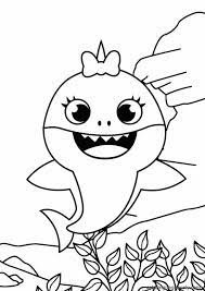cute baby shark coloring pages baby shark coloring pages coloring pages for kids and adults