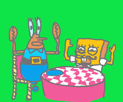 Krabs comes in, spongebob is confused, and robot krabs leans in to spongebob and says remember, ravioli ravioli a part of the secret ritual give me the formuoli. Ravioli Ravioli Give Me The Formuoli Drawception