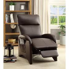 Amb Furniture Amb Furniture Louisa Collection Espresso Faux Leather Upholstered Slim Style Recliner Chair Recliner Chair Furniture Glider Recliner Chair