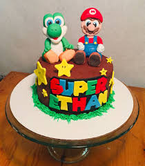 Every birthday party deserves a cake from new cakes. Super Mario Yoshi Birthday Cake Fondant Zest Bakery Mario Birthday Cake Mario Cake Cake
