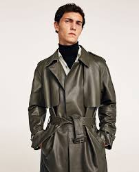 Image 1 Of Leather Trench Coat From Zara Trench Cappotti