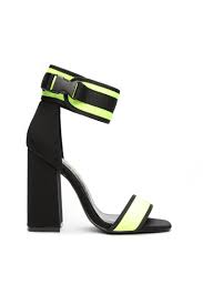 Black And Yellow High Heels Diving Deep Heel Black Neon Yellow Black Heels Heels Black Neon