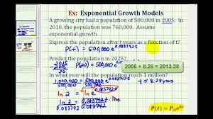 Ex Exponential Growth Function Population Youtube