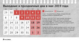 Kak Otdyhaem V Mae 2019 Goda Kalendar Vyhodnyh I Prazdnikov Ria Tomsk