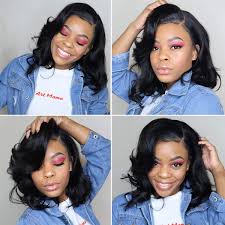 Use texturising spray and comb from front to back. Amazon Com 4 Bundles Brazilian Hair Bundles With Closure Body Wave 10 Short Hair Natural Color 50g Pc Human Hair Bundles With Three Part Closure 10 4 10 Three Beauty