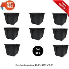 These great totes are made with halloween in mind so they're perfect for storing all your costumes, decorations, treat bags, accessories and more! Sterilite Large 18 Gallon Opaque Plastic Storage Tote Bin W Lid Purple 8 Ct For Sale Online Ebay