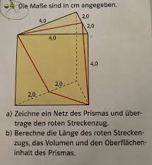 Den oberflächeninhalt einer rechteckigen pyramide? Netz Eines Prismas Zeichnen Schule Mathe