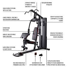 Marcy Mkm 81010 Home Multi Gym With 90 Kg Stack Black Grey