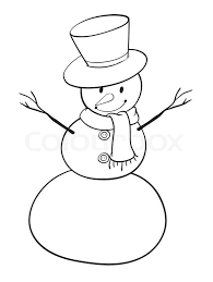 Zeichnung des schneemannes auf schwarzem hintergrund mit weißer weihnachtsliedlyrik füllen sich. Snowman Sketch Stock Vector Colourbox