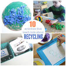 We love sharing activities for toddlers and there's loads of fun earth day crafts and activities here so i'm sure you'll find something easy and fun that your for a super quick activity to set up why not grab our free recycling activity sheets. 10 Activities That Teach Kids About Recycling No Time For Flash Cards
