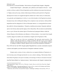Doc From Racism To Universal Hybridity The Evolution Of Leopold Sedar Senghor S Negritude Deborah Lowder Academia Edu