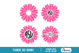Free Free Flower Svg Monogram SVG PNG EPS DXF File