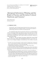 This conflict, known as the space race, saw the emergence of scientific discoveries and new technologies. Pdf Aboriginal Subsistence Whaling And The Right To Practice And Revitalize Cultural Traditions And Customs
