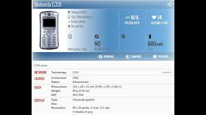 Motorola C331 PRICE AND SPECIFICATION ...