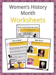 Celebrate women's history month with these free printables that will help your students learn about famous women from history. Women S History Month 2020 Facts Worksheets Background For Kids
