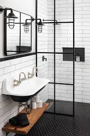 Black And White Farmhouse Bathroom Ideas Farmhouse Bathroom Lighting Ideas That Ll Make You Want To Move To The Countryside Bathroom Flooring Black White Bathrooms Bathroom Lighting