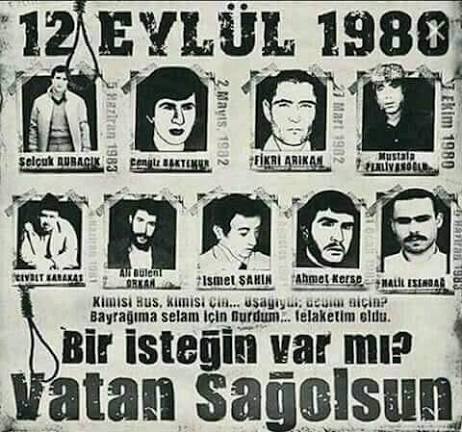 Kastamonu - 12 Eylül 1980 tarihinde darbe yapıp, millet adına yönetime el koyduklarını söyleyenler şüphesiz en çok bu milletin evlatlarını, millet sevdalısı olan Ülküdaşlarımızı hedef aldılar. Yüzlerce Ülküdaşımız, yalancı şahitlerle desteklenmiş mesnetsiz