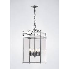 Black square lantern pendant light. Diyas Aston Lantern Pendant Polished Chrome