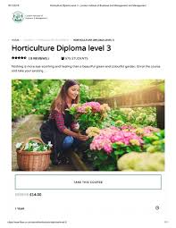 Horticulture Diploma Level 3 Libm London Institute Horticulture Colorful Garden