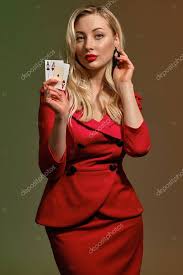 Put on any black shirt and pants and place the card costume over your shoulders. Cute Blonde Lady With Bright Make Up In Red Stylish Dress She Is Touching Her Black Earring Showing Two Playing Cards Posing On Colorful Studio Background Poker Casino Close Up Copy Space 363088588
