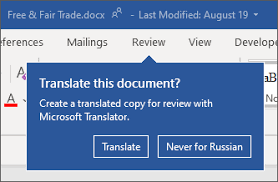 You will see malay to english translation in the window below. Translate Text Into A Different Language Office Support