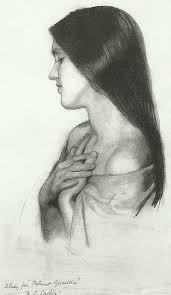 Frank Cadogan Cowper 1877 1958 Study For Patient Griselda Portrait Drawing Face Drawing Portrait Art