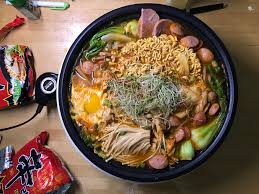 Korean army stew is made with various canned foods that came from the u.s military base in korea; Homemade Korean Army Stew Food