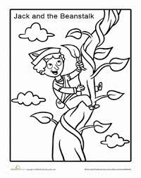 Jack And The Beanstalk Coloring Worksheet Education Com Jack And The Beanstalk Nursery Rhymes Preschool Crafts Color Worksheets