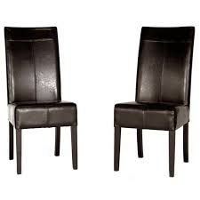 I looked for months in catalogs, furniture stores and on the web. Dark Brown Leather Dining Chair With Stitching Home Furniture Shop By Room Kitchen Dining Room Chair Slipcovers Leather Dining Chairs High Back Dining Chairs