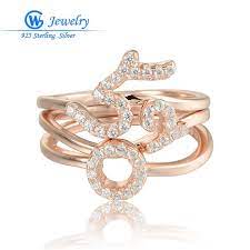 Gw Fashion Jewelry Rose Gold Rings 925 Silver Stamped 520 Meaning I Love You Fashion Design Ring For Women R Engagement Jewelry Original Jewelry Jewelry