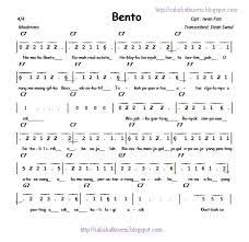 Not Angka Lagu Bento Iwan Fals Sahabatku Seni Bento Lagu Not Musik