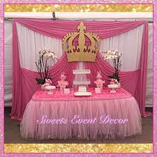 Princess Baby Shower Party Ideas Photo 2 Of 8 Princess Birthday Decorations 1st Birthday Girl Decorations Baby Shower Princess Theme