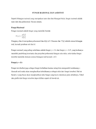 8.3.1 grafik fungsi eksponen asli karena fungsi ekponen asli merupakan invers dari fungsi logaritma asli maka grafik fungsi eksponen asli diperoleh dengan cara mencerminkan grafik fungsi logaritma asli terhadap garis y = x. Fungsi Rasional Dan