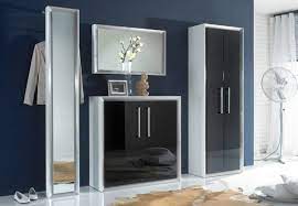en.casa garderobenset kompaktgarderobe mit schuhschrank spiegel paneel ablage. Garderoben Set Ausfuhrungen Mit Tollem Design