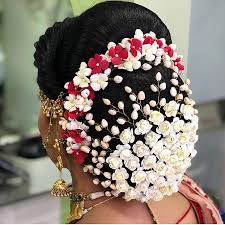 Spring hair… hair jewellery for indian weddings. Top Bridal Hair Buns With Flowers And Accessories Blog