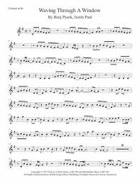It is in bb and also has both long and short barrels so you can choose between the two to suit your playing and performance. Waving Through A Window Clarinet Sheet Music Pdf Download Sheetmusicdbs Com