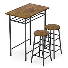You may discovered one other bar table and stools set better design ideas. Buy Weehom Bar Table With 2 Bar Stools Pub Dining Height Table Set Kitchen Counter With Bar Chairs Bistro Table Sets For Kitchen Living Room Built In Storage Layer Easy Assemble Online In