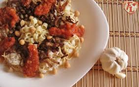 Egyptian Koshari طريقة الكشري المصري بالصور Egyptian Food Koshari Recipe Mediterranean Recipes