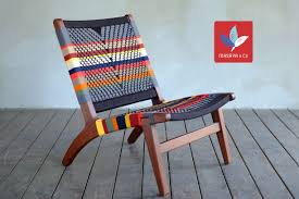 Colorful Handwoven Accent Chair This Midcentury Modern Style Lounge Chair Features A Linear Pattern Wi Cheap Home Decor Easy Home Decor Home Decor Accessories