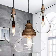 Check spelling or type a new query. Lnc Farmhouse 1 Light Clear Glass Pendant With Vintage Birchwood Base A03544 The Home Depot In 2021 Wood Pendant Light Pendent Lighting Kitchen Island Lighting Pendant