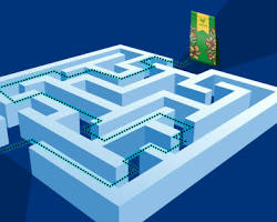 Image of person navigating a maze with changing obstacles labeled new risks