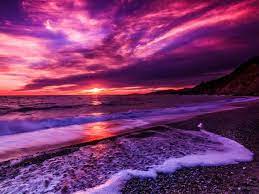 Suasana senja diperkuat dengan warna awan yang berangsur gelap. Download Gambar Pemandangan Alam Pantai 2653 Gambar Pemandangan Sunset Wallpaper Purple Sunset Beach Sunset Wallpaper