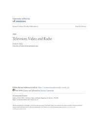 Television, Video, and Radio
