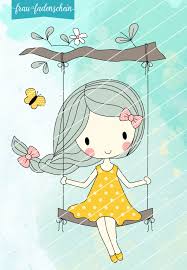 Damit diese sammlung noch anschaulicher wird, versuche ich, bilder der appli´s einzufügen. Applikationsvorlage Mimi Auf Der Schaukel Frau Fadenschein