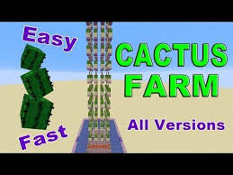 Super easy 0 tick minecraft cactus farm! Minecraft Automatic Cactus Xp Farm Fast Easy Efficient Youtube Minecraft Cactus Cactus Farm