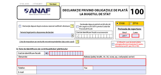 Declarația 100 Versiune Nouă Valabilă Cu Luna Septembrie 2017