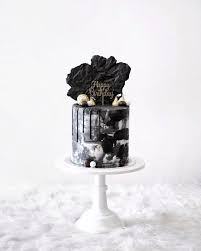 Black And White Drip Cake For Men Black Cake Birthday Drip Cake Birthday Cakes For Men Tall Cakes