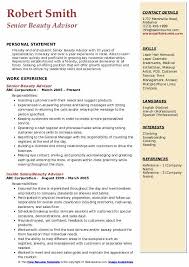 Beauty Advisor Resume Samples Qwikresume